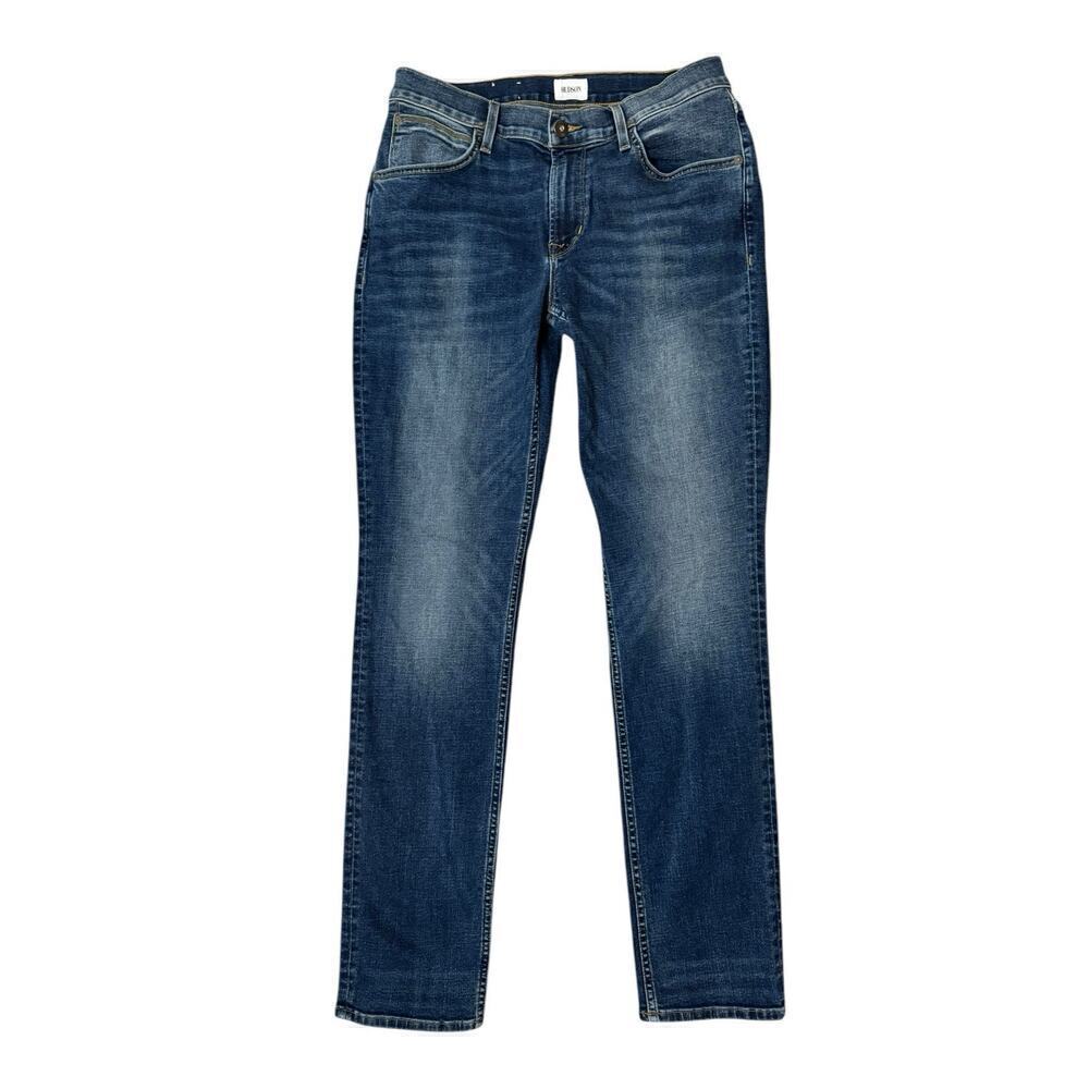 Hudson Blake Slim Straight Jeans Men’s 32X34 Medium Wash w Fading Designer
